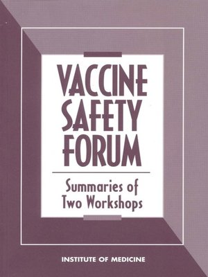 cover image of Vaccine Safety Forum